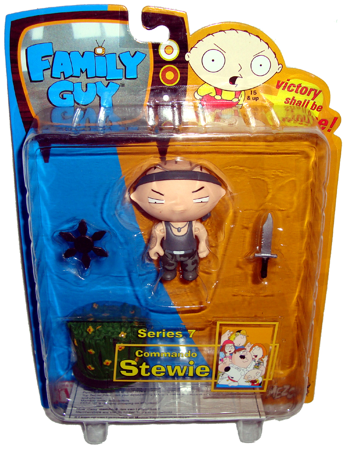 Family Guy Commando Stewie Figure Series 7 Mezco RARE Toy 6 Scale