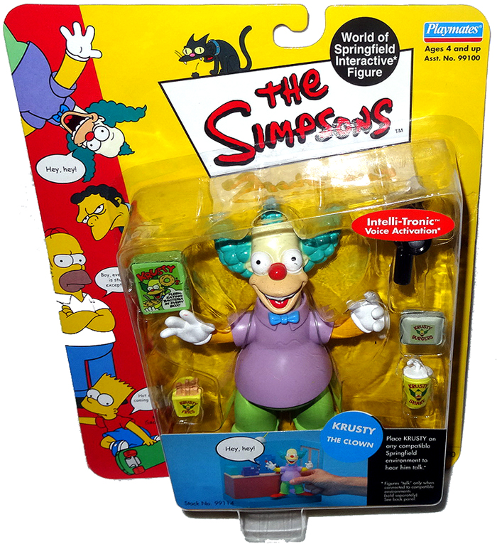 Simpsons Krusty The Clown Figure WOS MOC Series 1 RARE  